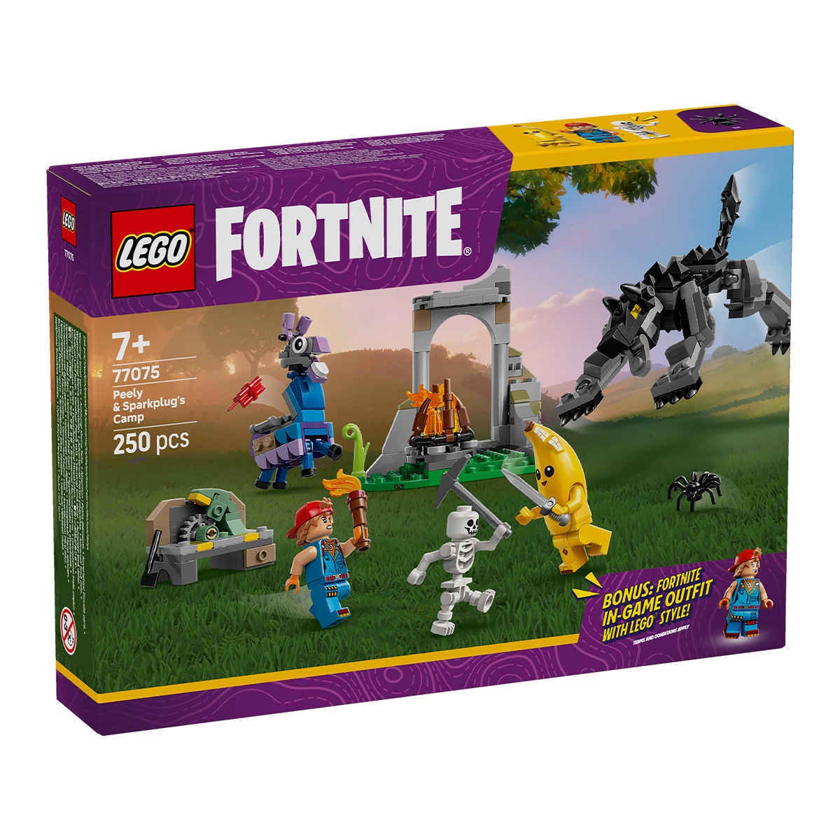 Set LEGO FORTNITE - Tabara lui Peely si Sparkplug (77075) - 1 | YEO