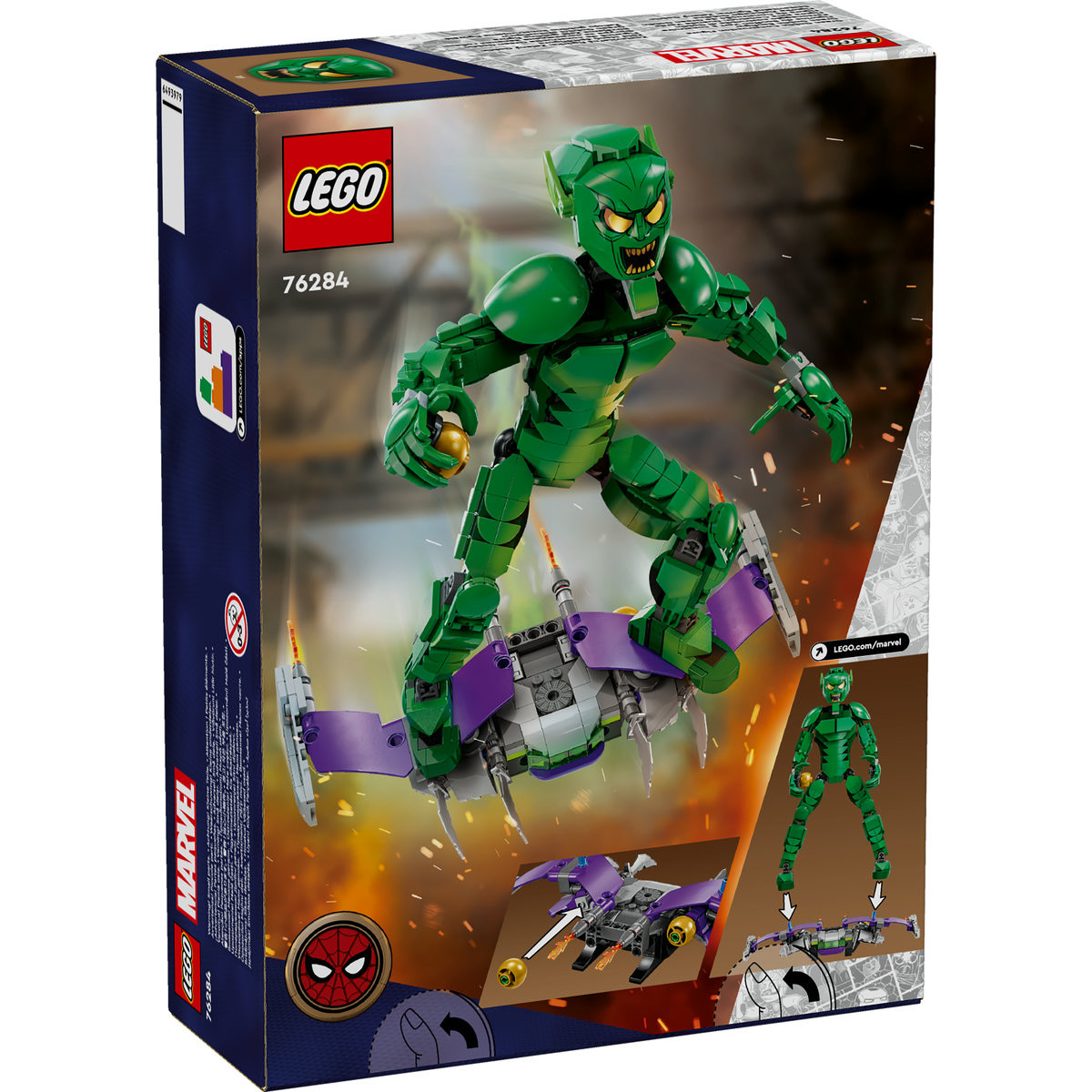 Set LEGO Marvel Super Heroes - Figurina de constructie Green Goblin (76284) - 2 | YEO