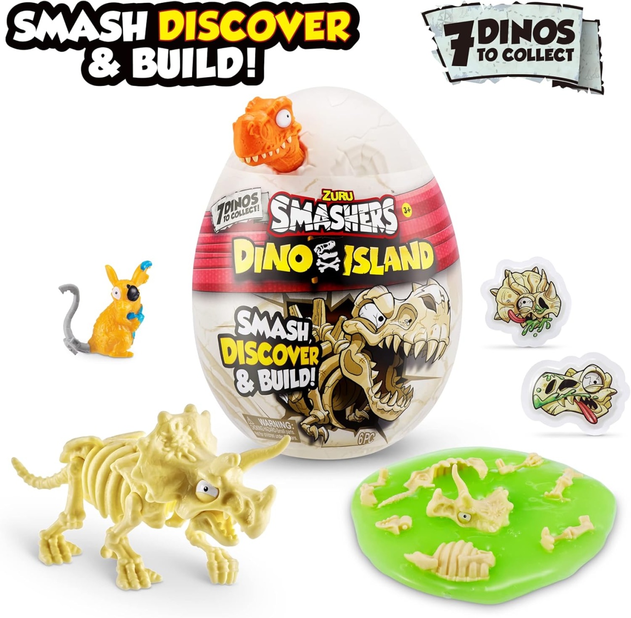 Smashers - Mini Ou surpriza cu 6 accesorii, Dino Island - 1 | YEO