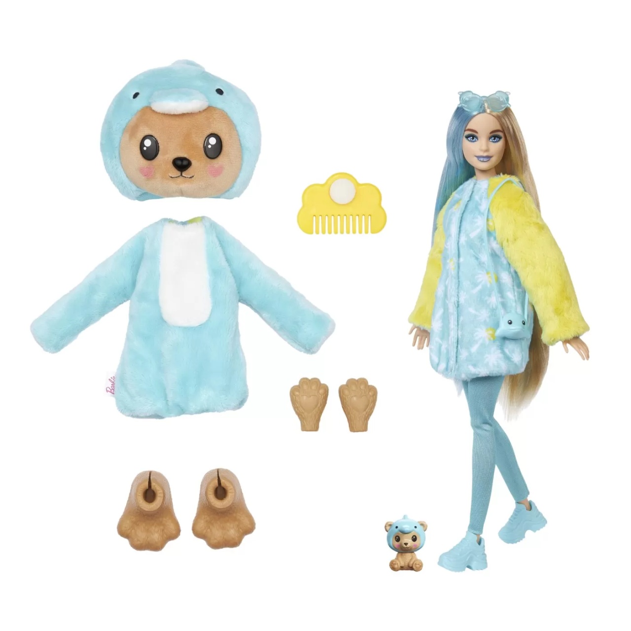 Barbie Papusa Barbie Cutie Reveal Delfin Urs - 2 | YEO