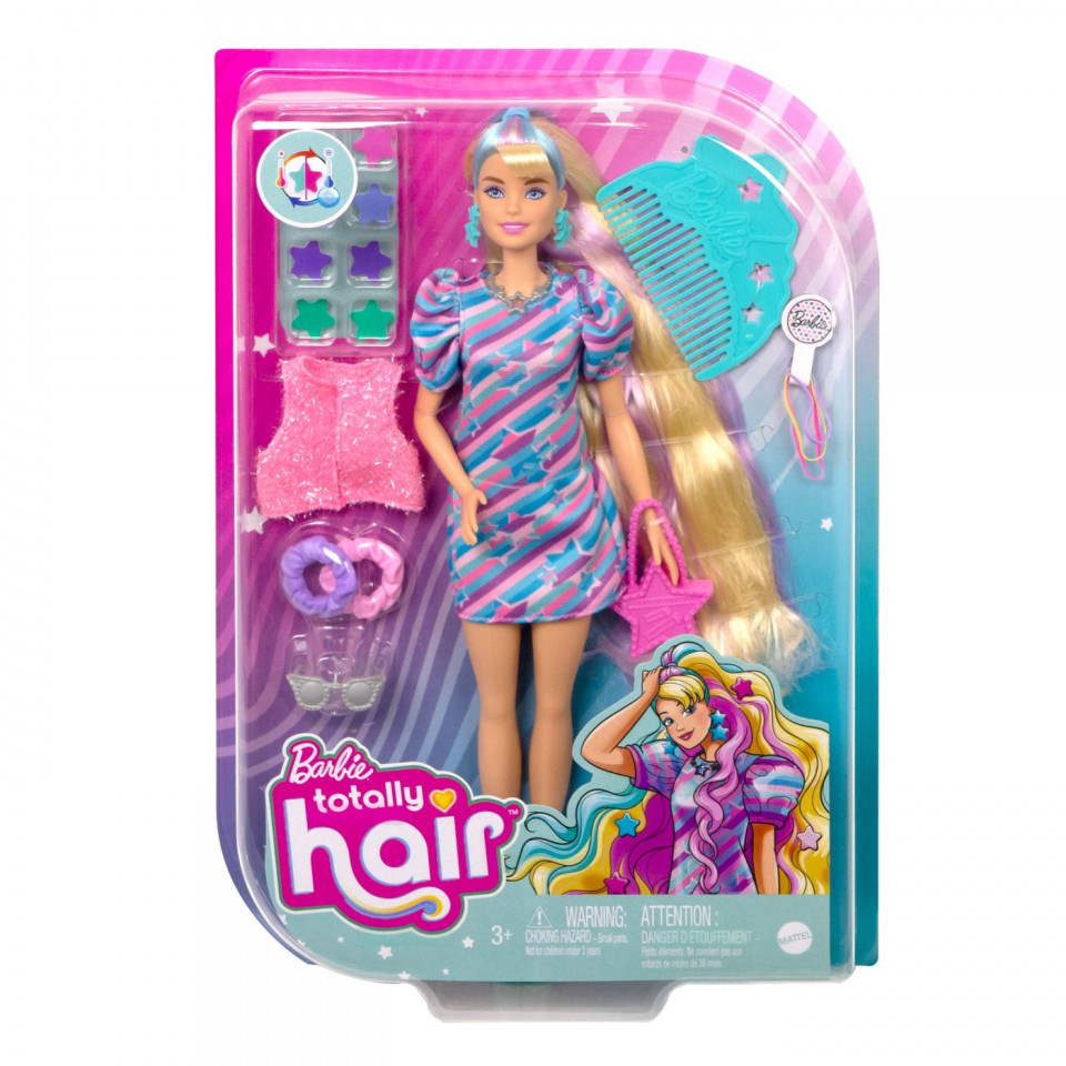 Barbie Totally Hair Papusa Barbie Blonda - 1 | YEO