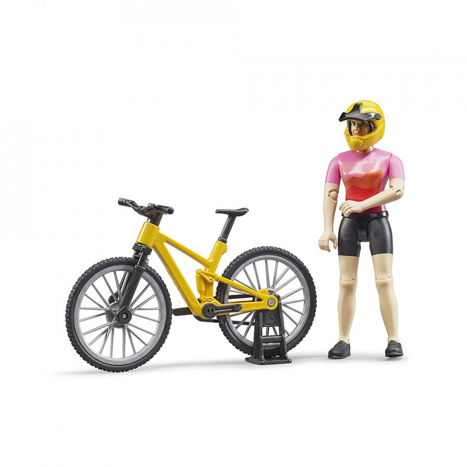 Bruder - Figurina Ciclista Cu Bicicleta De Munte - 1 | YEO