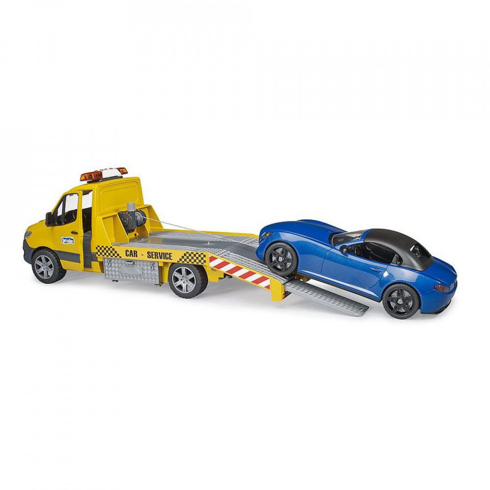 Bruder - Vehicul De Tractare Mercedes Benz Cu Sirena Si Vehicul - 3 | YEO