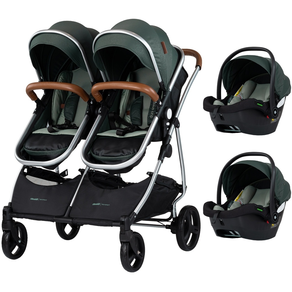 Carucior gemeni Chipolino Duo Smart 3 in 1 basil