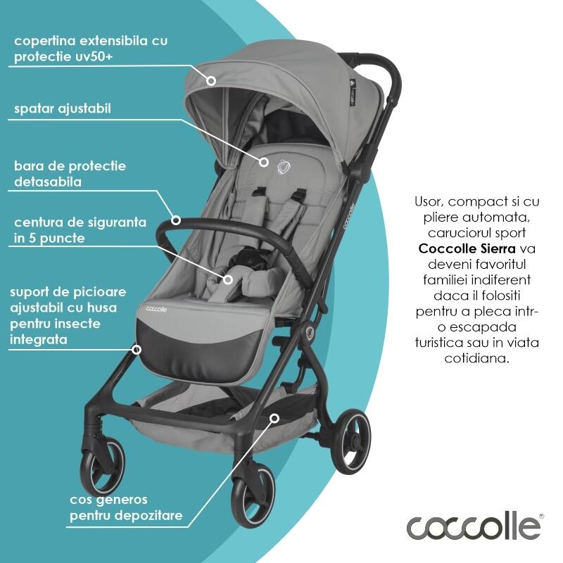 Carucior sport cu pliere automata Coccolle Sierra Greystone - 1 | YEO