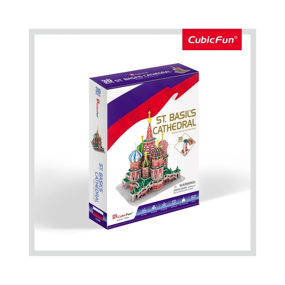 Cubic Fun - Puzzle 3D Catedrala St. Basil (Nivel Mediu 92 Piese)