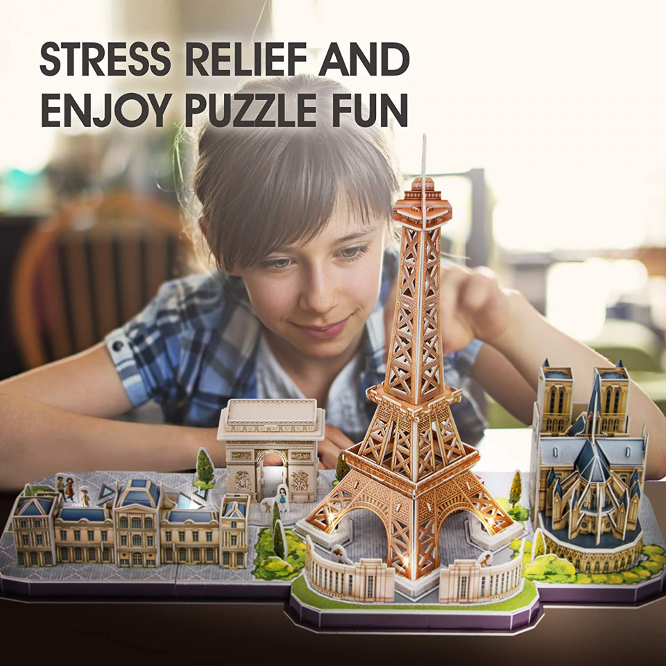 Cubic Fun - Puzzle 3D Led Paris 115 Piese - 2 | YEO