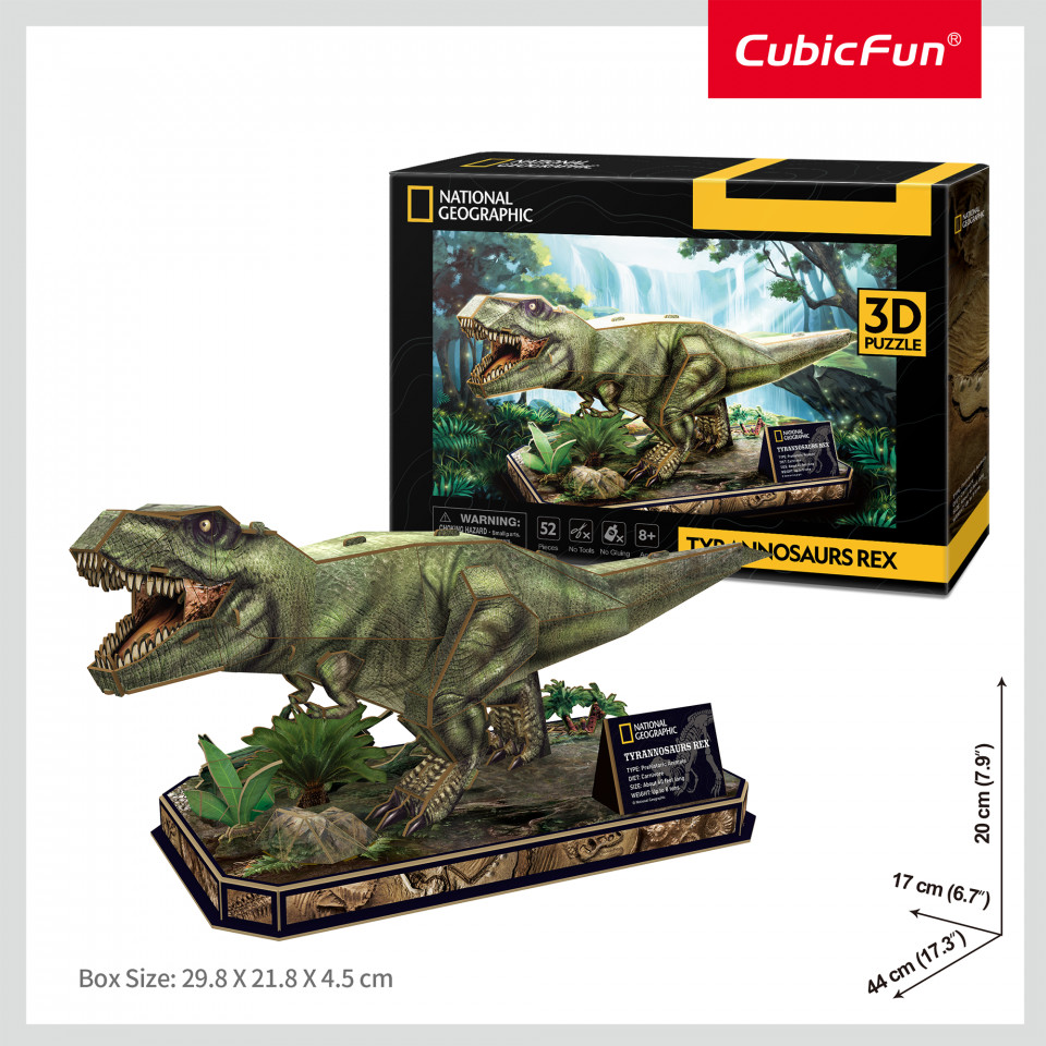 Cubic Fun - Puzzle 3D Tyrannosaurus Rex 52 Piese - 1 | YEO