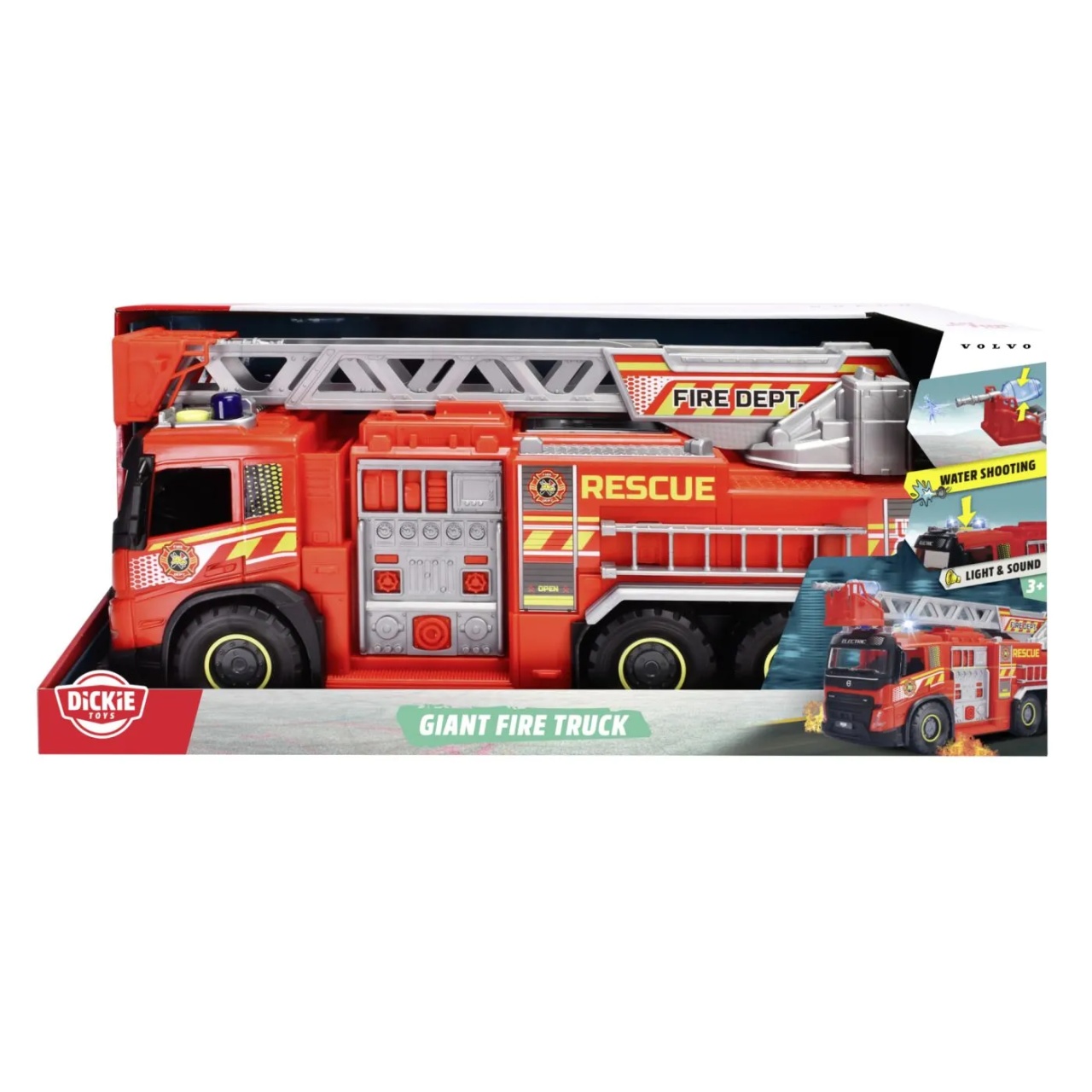 Dickie Masina De Pompieri Cu Pulverizator De Apa Si Scara 57Cm