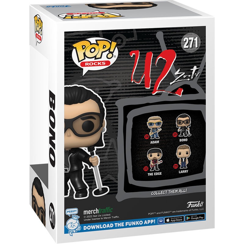 Figurina Funko Pop! Rocks: U2 ZooTV Bono, 9 cm - 3 | YEO