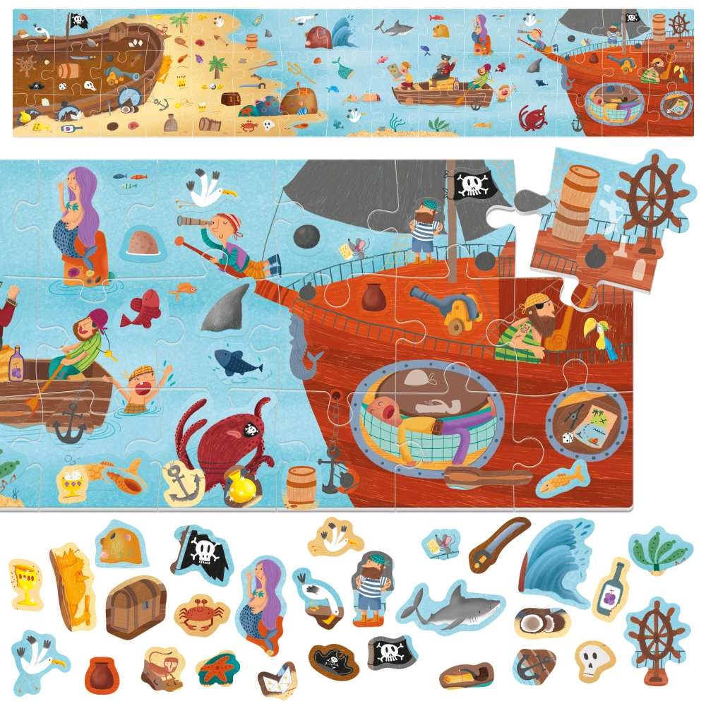 Headu - Puzzle Pirati cu peste 200 de stickere ce se pot repozitiona - 1 | YEO