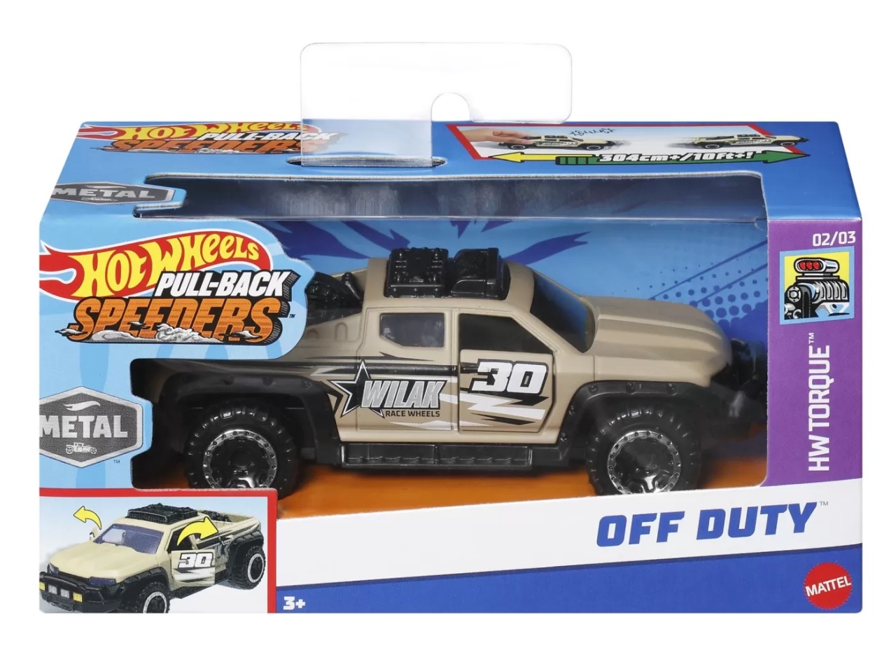 Hot Wheels Masinuta Metalica Cu Sistem Pull Back Off Duty Scara 1:43