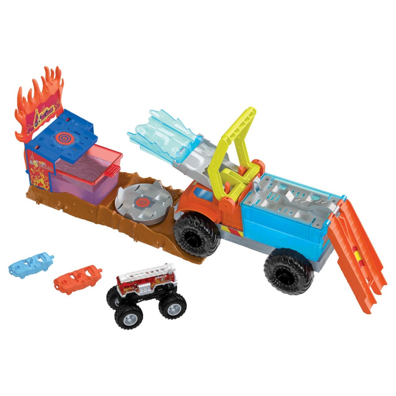 Hot Wheels Monster Truck Arena Smashers Color Shifters Salvarea Lui 5Alarm - 1 | YEO