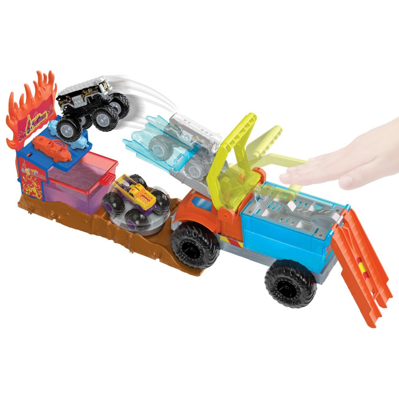 Hot Wheels Monster Truck Arena Smashers Color Shifters Salvarea Lui 5Alarm - 2 | YEO