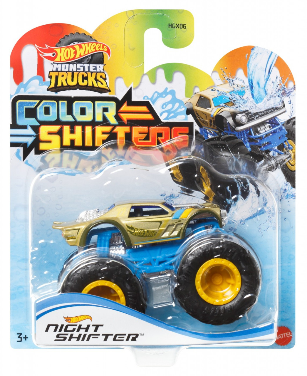 Hot Wheels Monster Truck Camion Night Shifter Cu Culori Schimbatoare Scara 1:64 - 1 | YEO