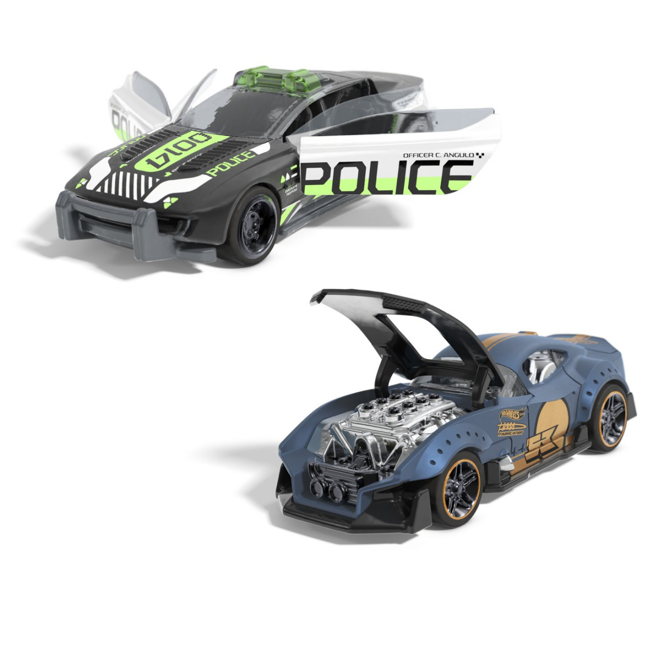 Hot Wheels Set 2 Masinute Metalice Pull Back Muscle And Blown Si Alpha Pursuit 1:43 - 3 | YEO