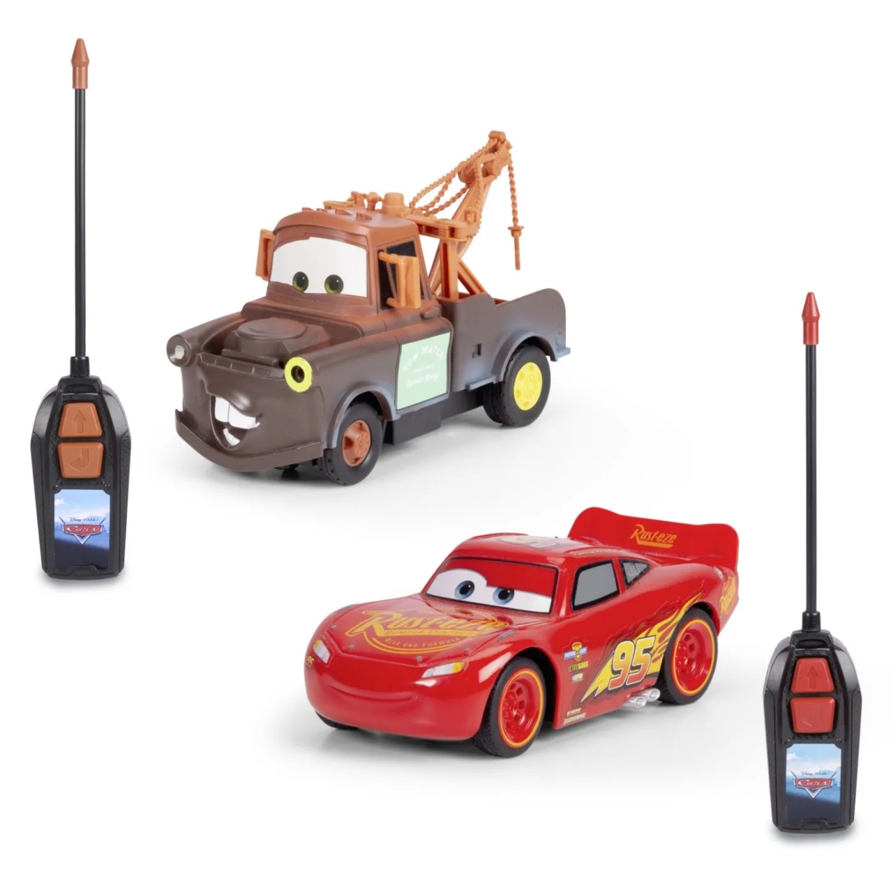 Jada Cars Set 2 Masinute Cu Telecomanda Fulger Mcqueen Si Mater Scara 1:32 - 1 | YEO