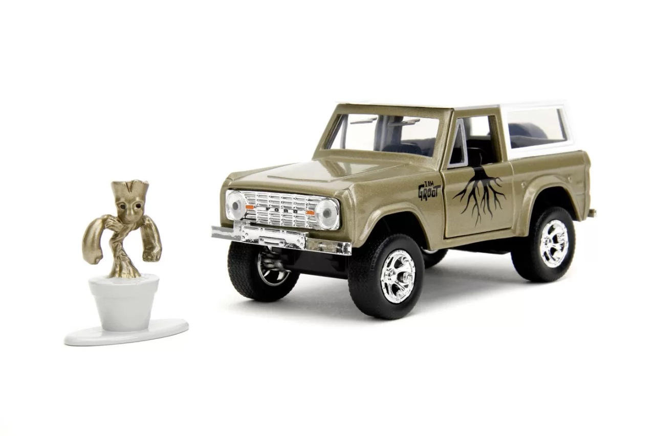 Jada Marvel Set Masinuta Metalica Ford Bronco Si Figurina Groot - 1 | YEO