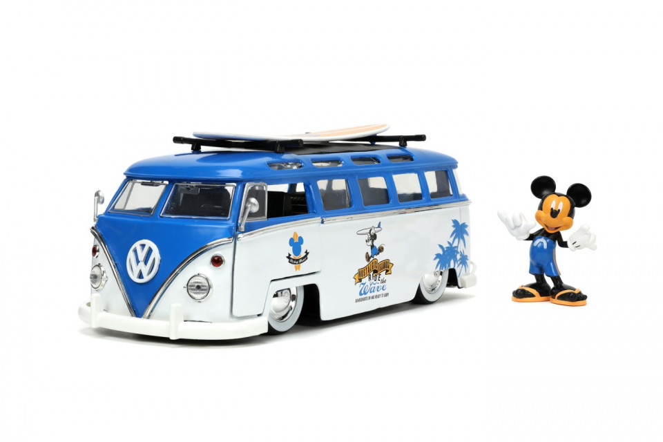 Jada Masina Din Metal Volkswagen T1 Bus Scara 1 La 24 Si Figurina Mickey Mouse - 2 | YEO