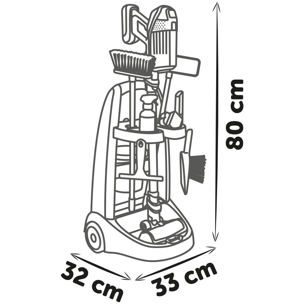 Jucarie Smoby Set curatenie cu troller si aspirator electronic Rowenta negru - 1 | YEO