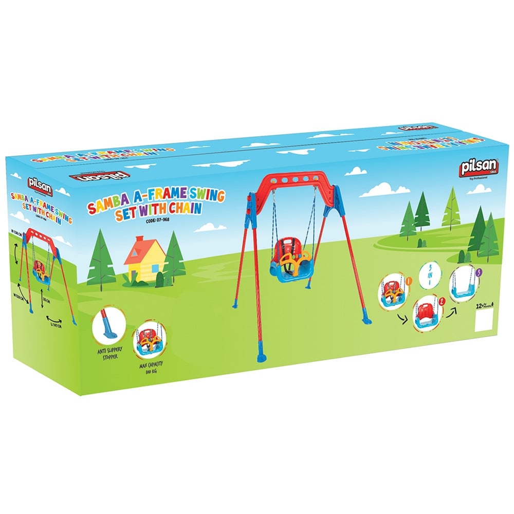 Leagan pentru copii Pilsan Samba A-Frame Swing cu cadru metalic - 2 | YEO