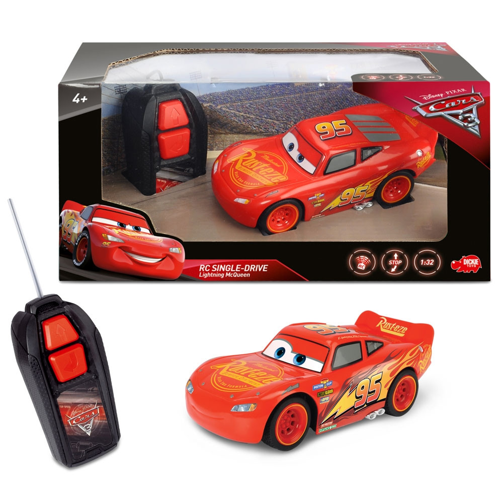 Masina Dickie Toys Cars 3 Single-Drive Lightning McQueen cu telecomanda - 2 | YEO