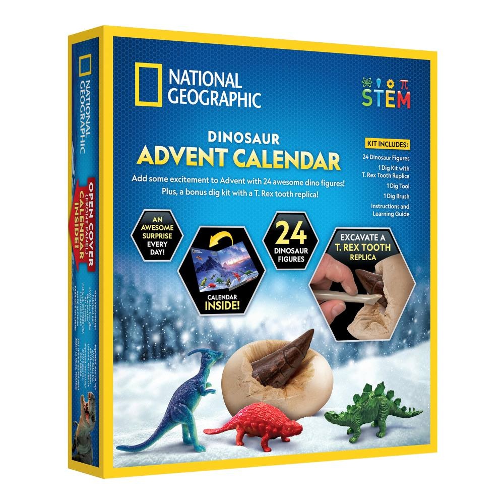 National Geographic - Set educativ Calendar de Craciun descopera lumea preistorica a dinozaurilor cu 24 de surprize - 2 | YEO