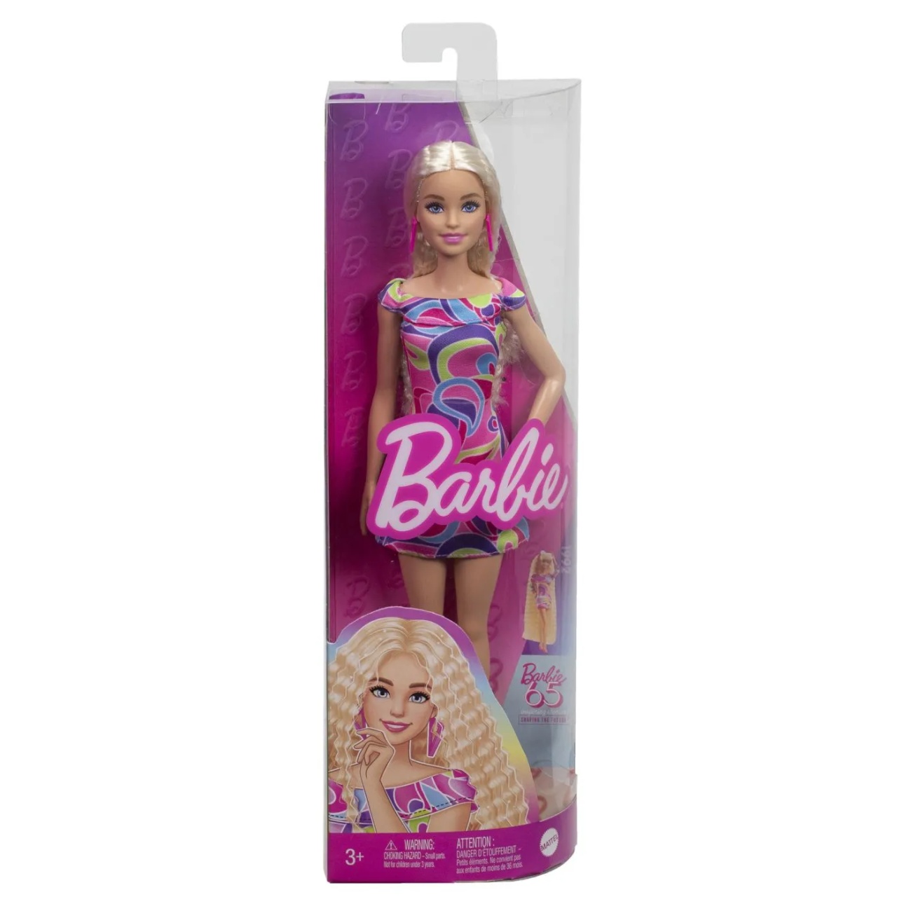 Papusa Barbie Fashionista Cu Par Blond Ondulat