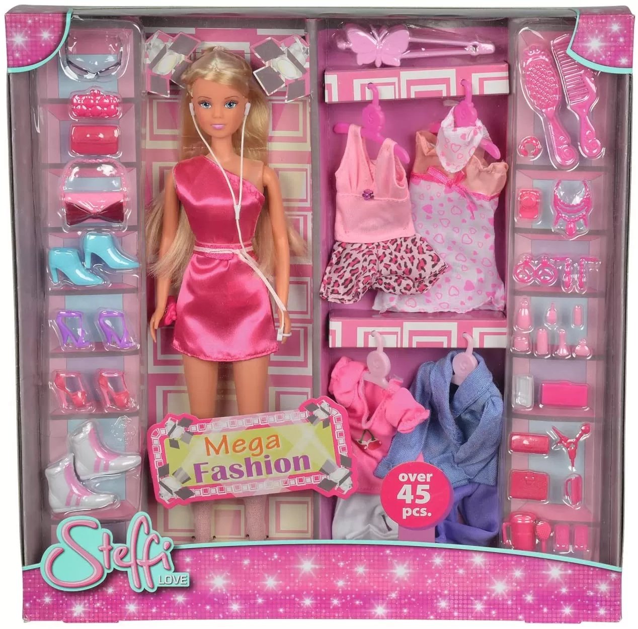 Papusa Steffi Mega Fashion Set Cu Hainute De Schimb