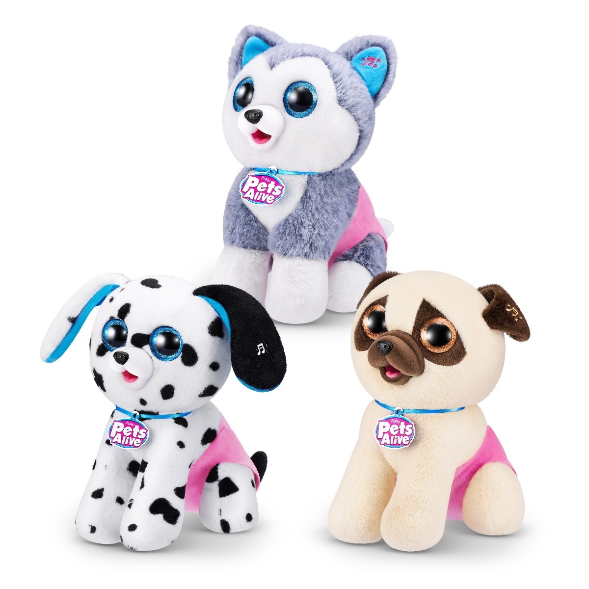 Pets Alive - Jucarie de plus interactiva catelus cu accesorii surpriza, Pooping Puppies - 2 | YEO