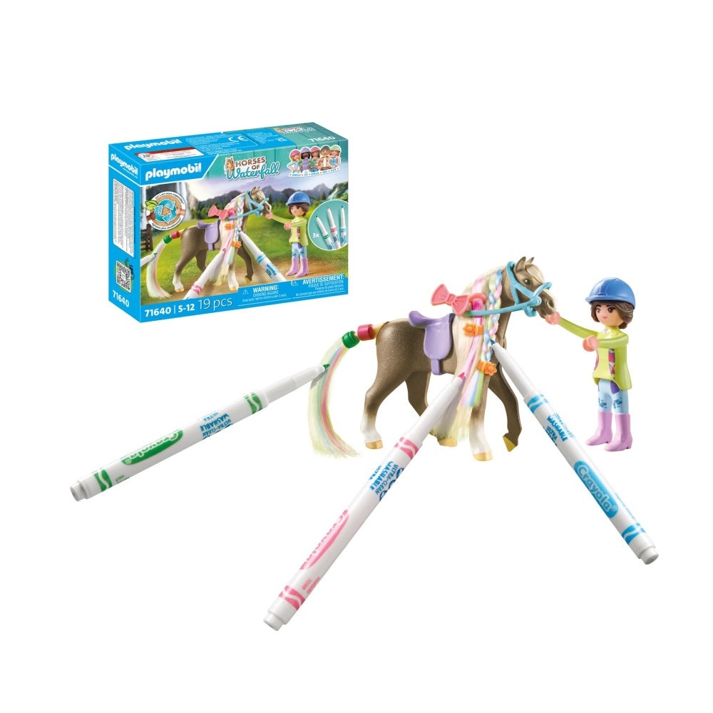 Playmobil - Cal cu par si creioane Crayola