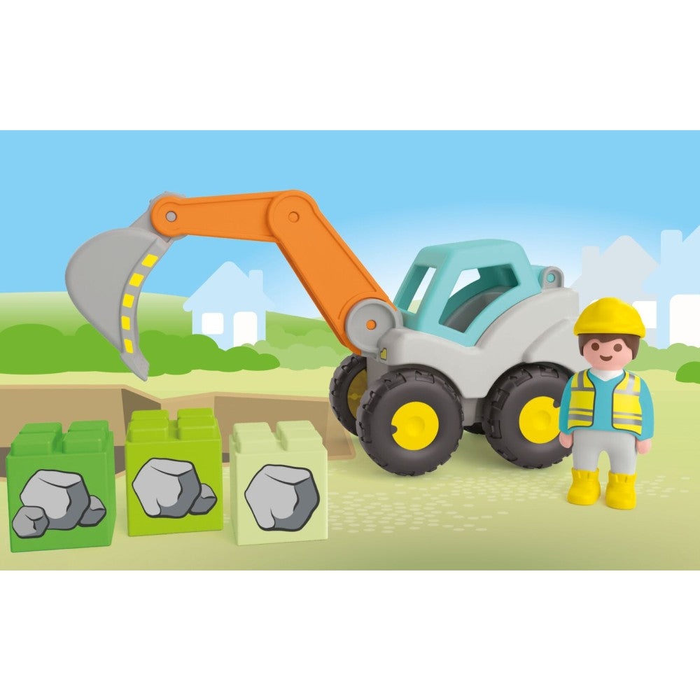 Playmobil Junior - Excavator cu brat mobil - 1 | YEO