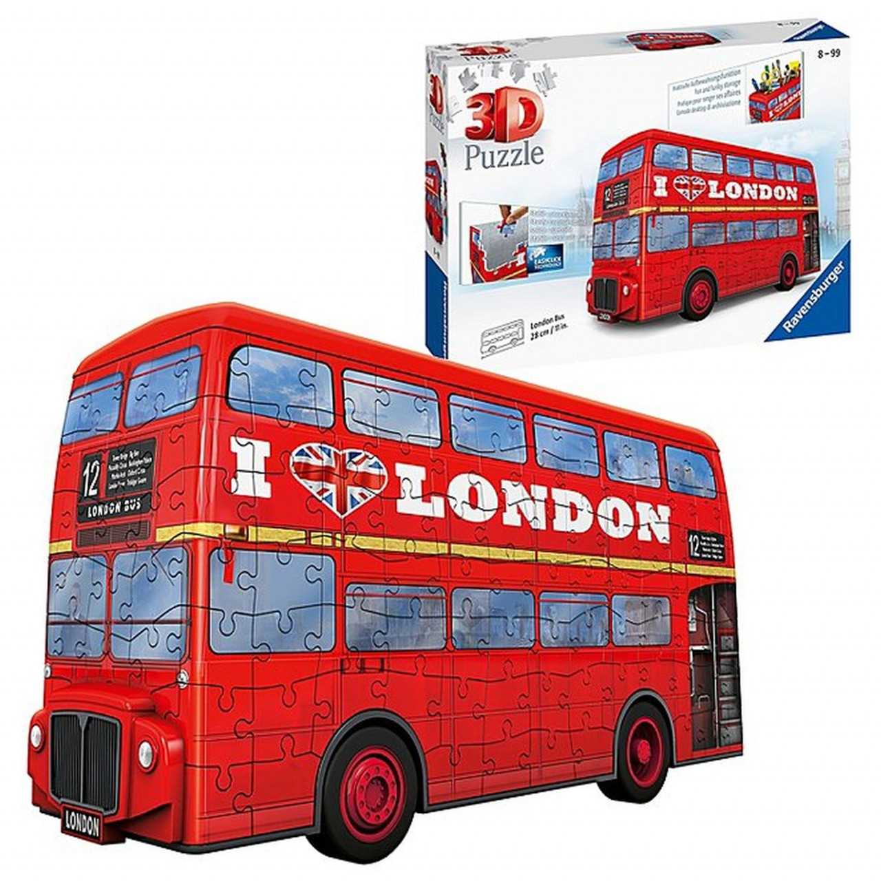 Puzzle 3D Autobuz Londra, 216 Piese - 1 | YEO