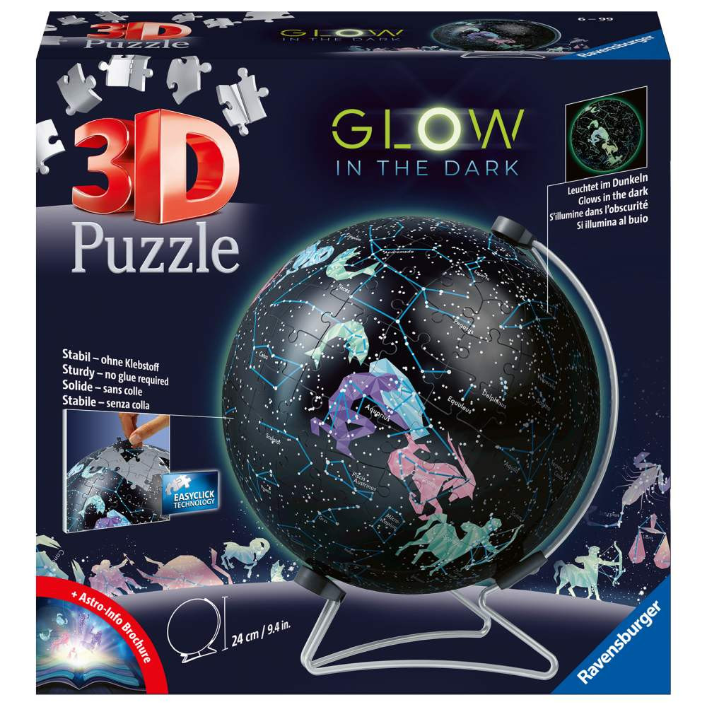 Puzzle 3D glob lumineaza in intuneric 180 piese - 3 | YEO