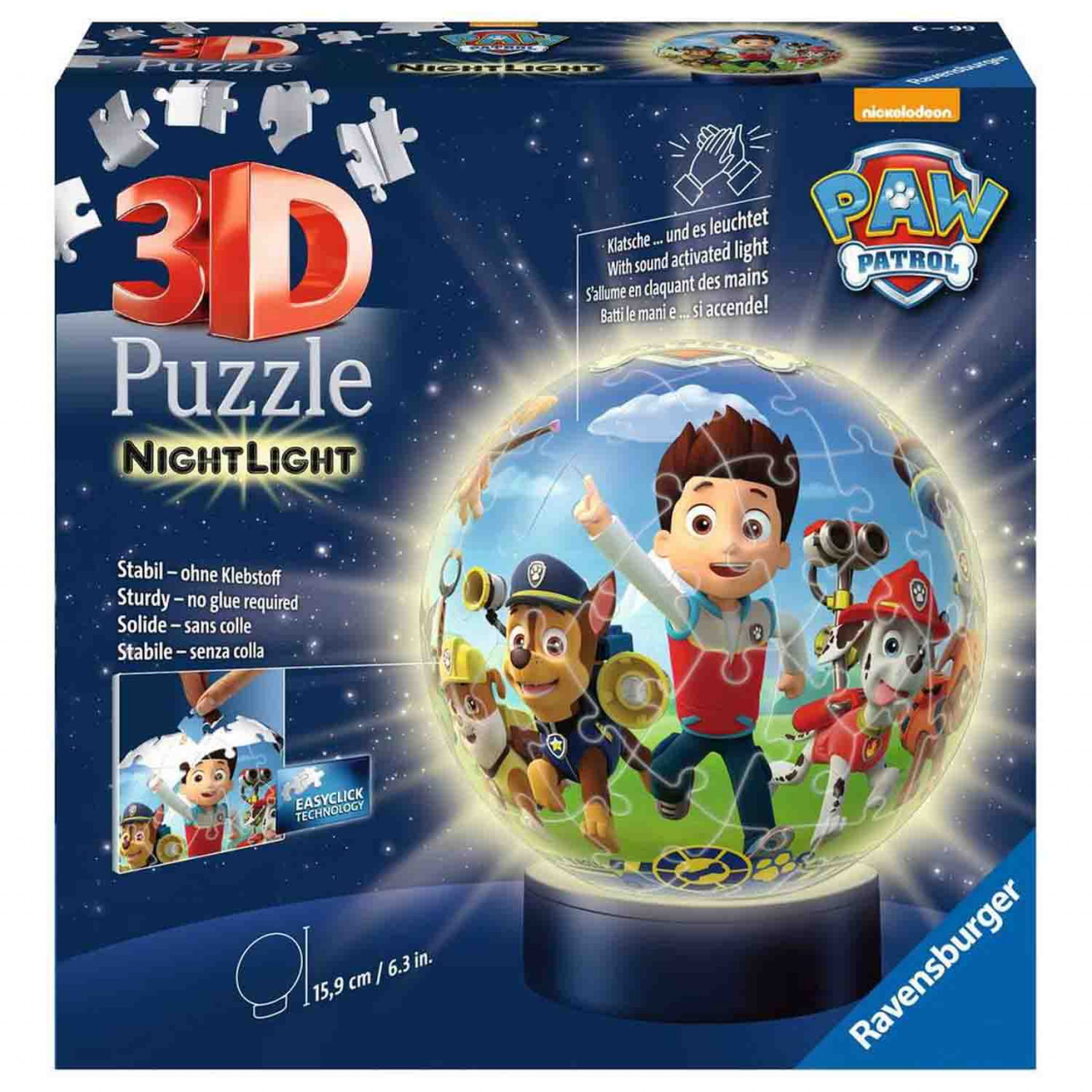 Puzzle 3D Patrula De Noapte A Catelusilor, 72 Piese