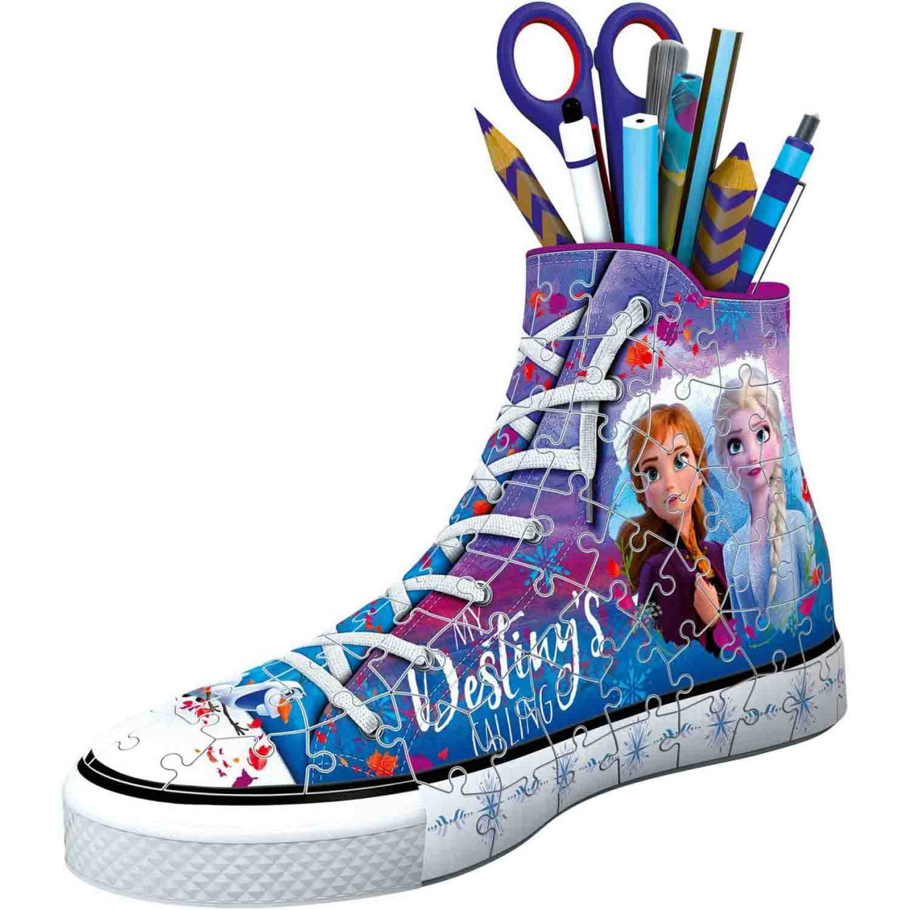 Puzzle 3D Suport Pixuri Sneaker Frozen, 108 Piese - 1 | YEO