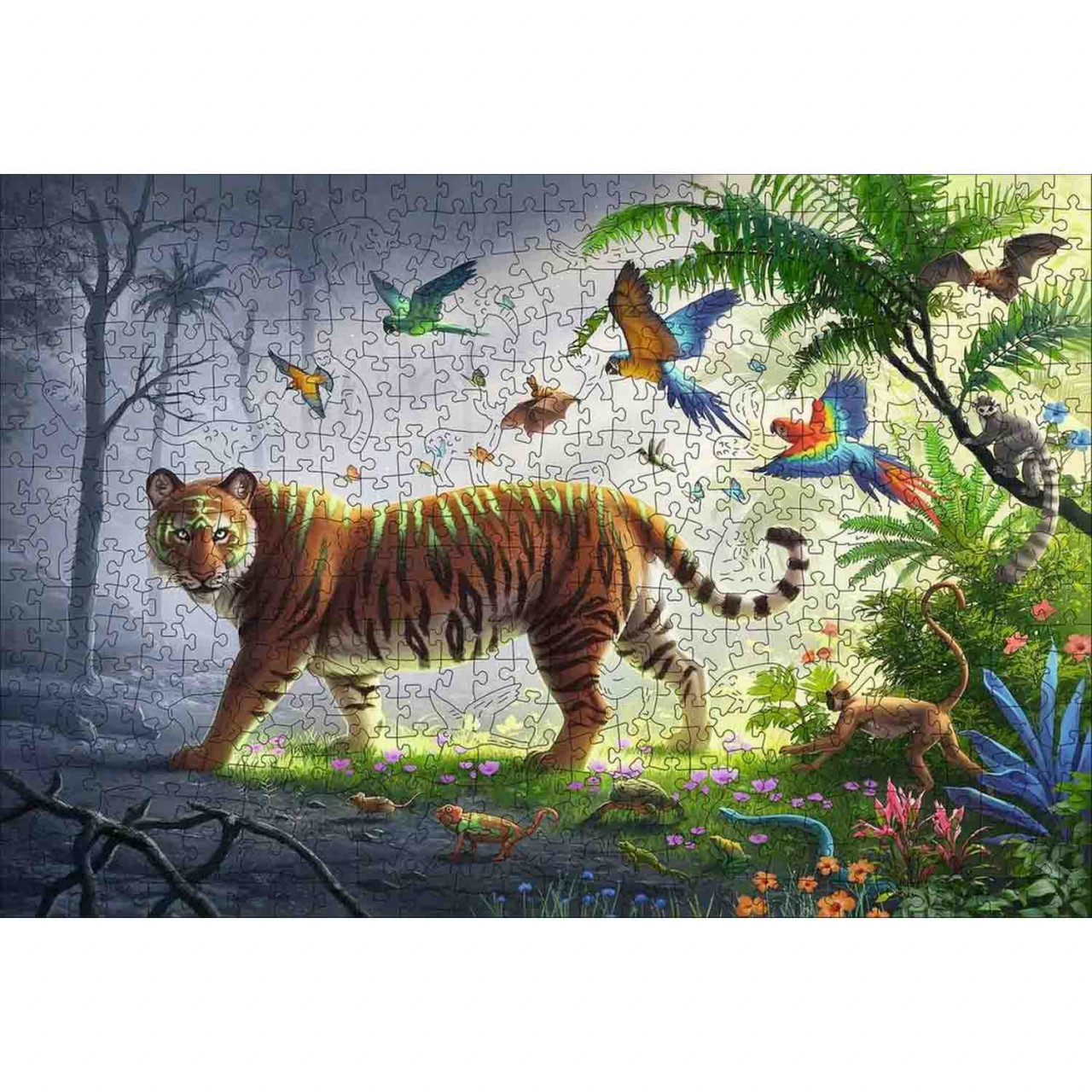 Puzzle Lemn Tigru, 500 Piese - 1 | YEO