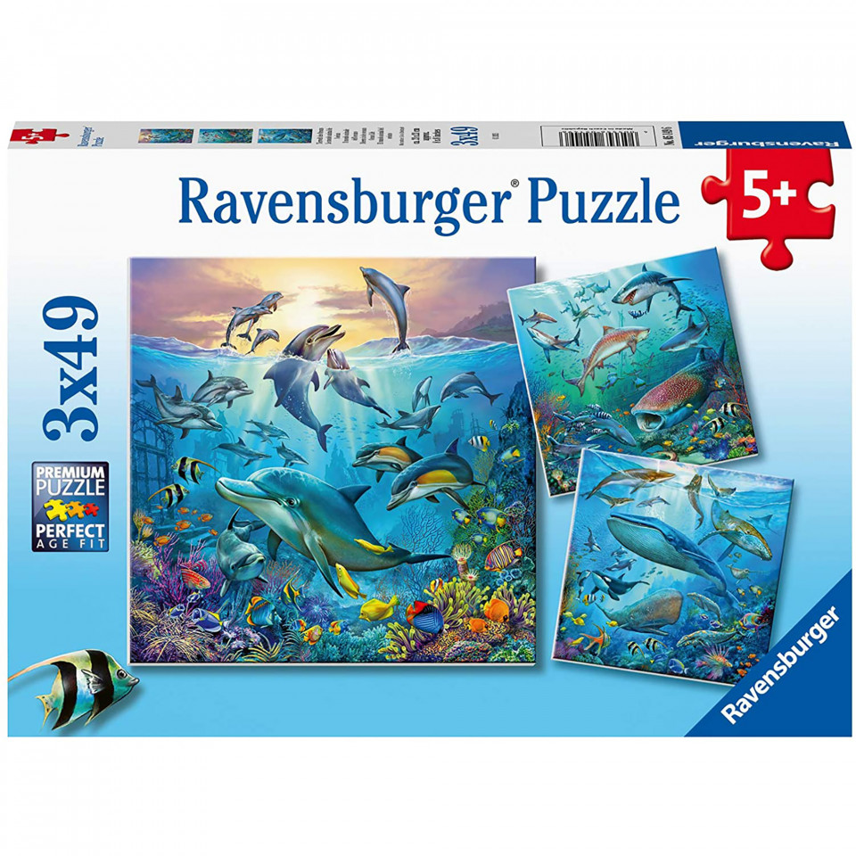 Puzzle Lumea Subacvatica, 3X49 Piese - 1 | YEO