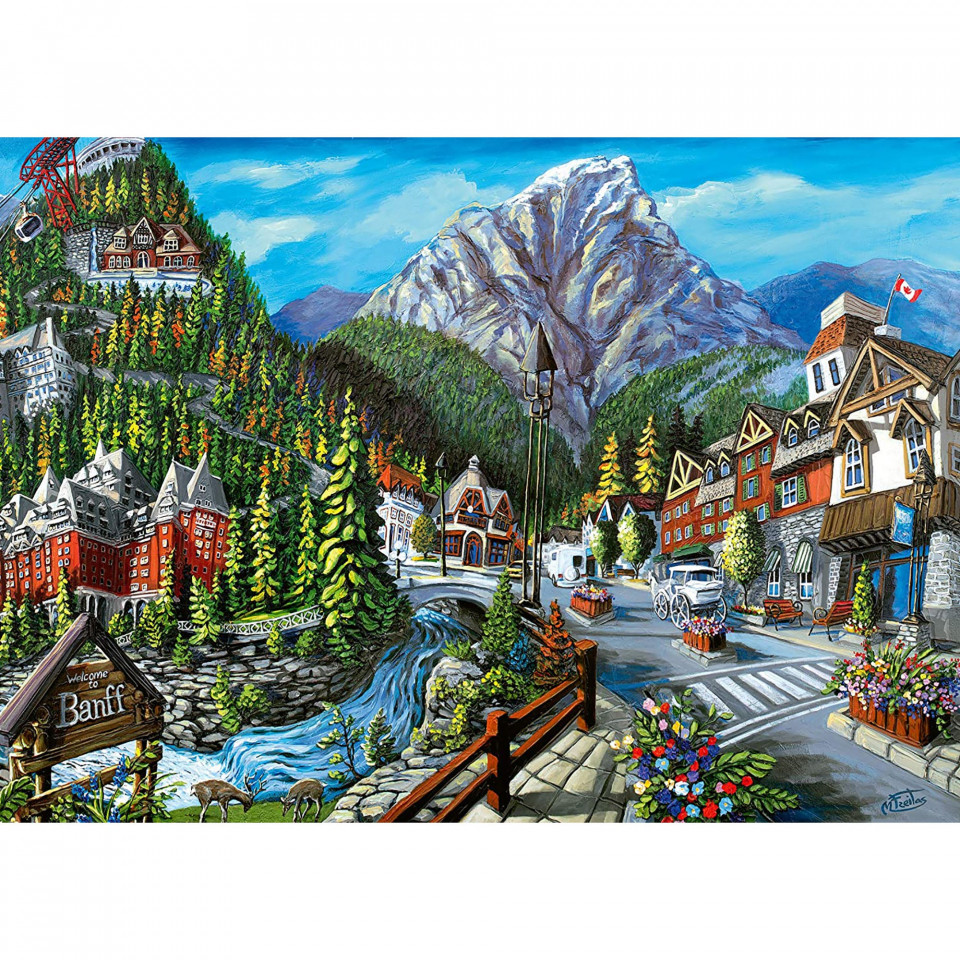 Puzzle Orasul Banff, 1000 Piese - 1 | YEO