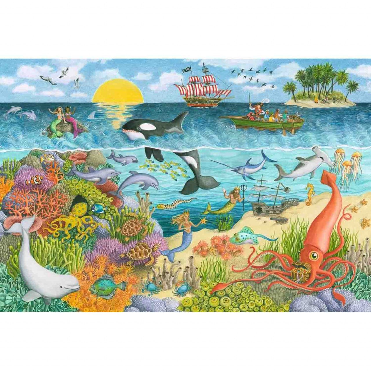 Puzzle Pirati Si Sirene, 2X24 Piese - 1 | YEO