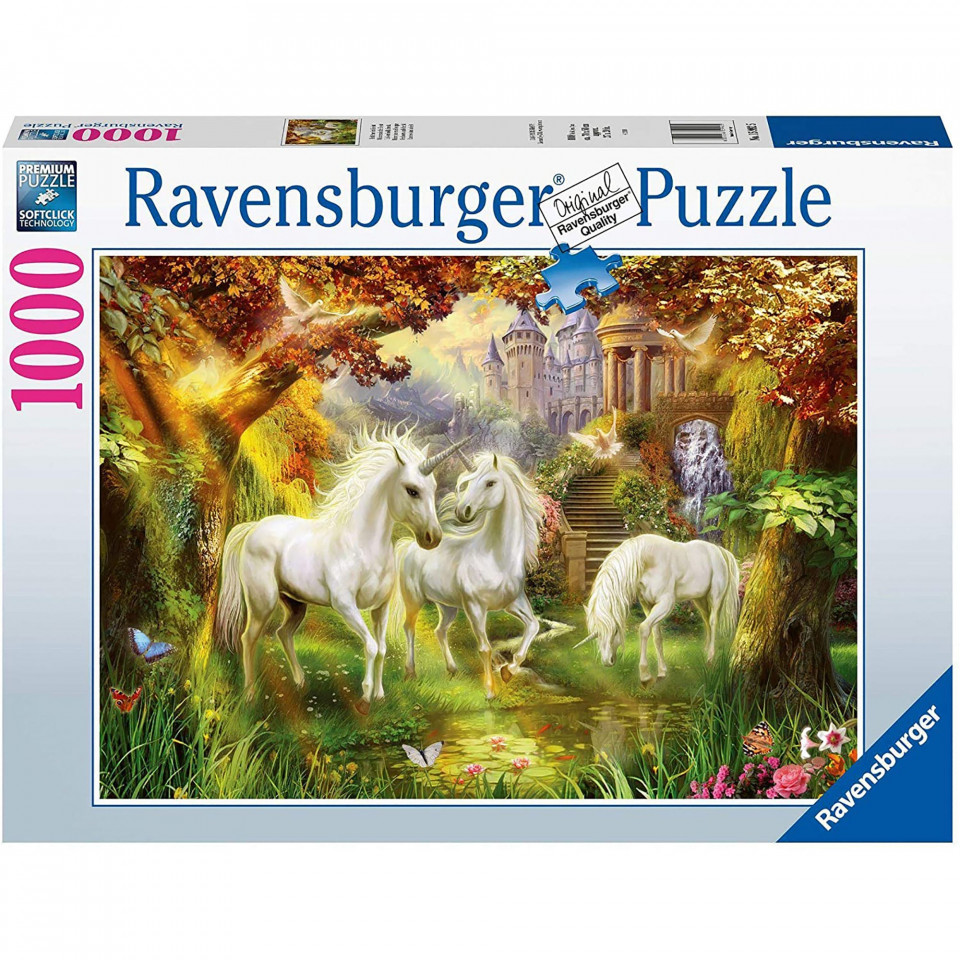 Puzzle Unicorni In Padure, 1000 Piese