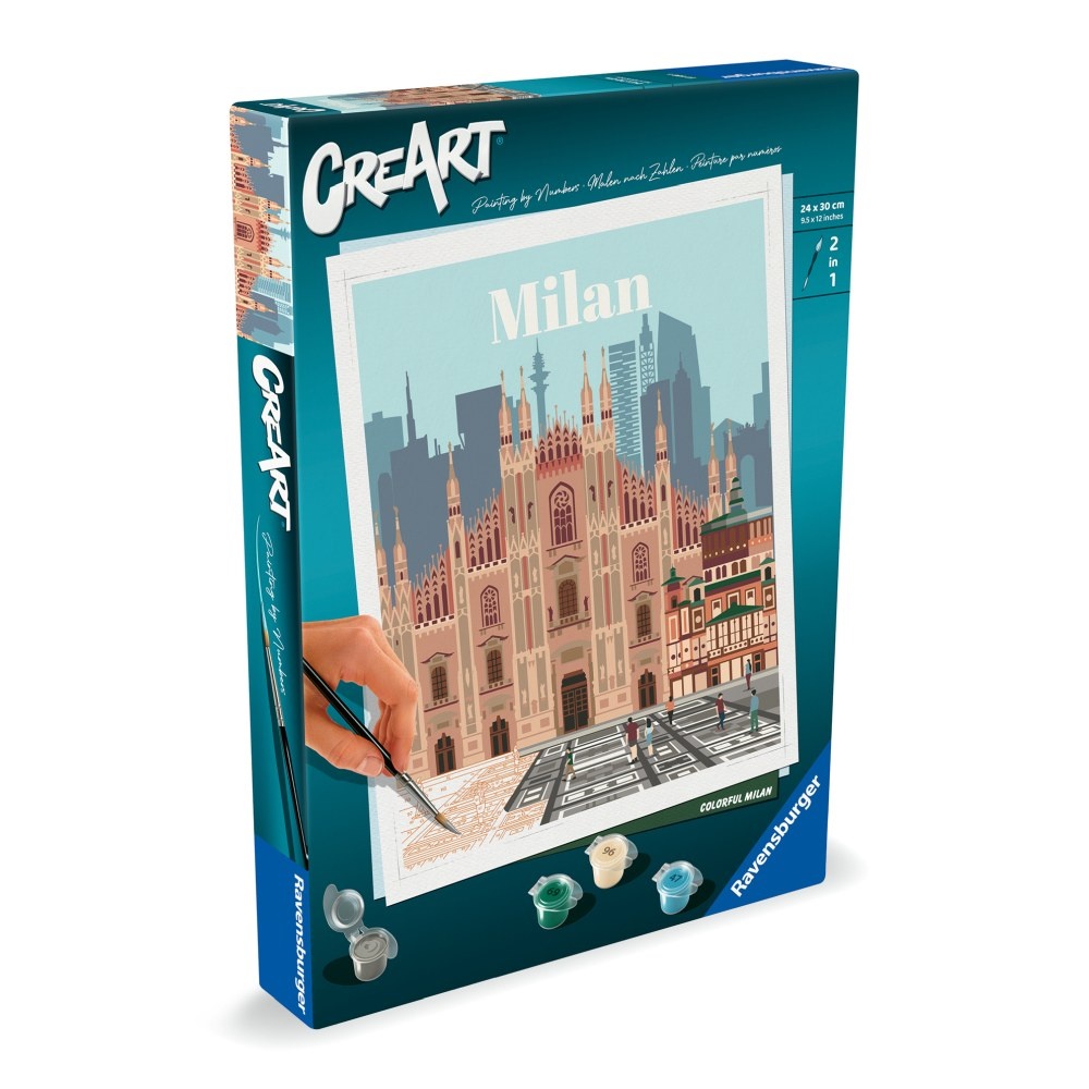 Ravensburger - CreArt pictura pe numere pentru adulti Milano plin de culoare - 1 | YEO