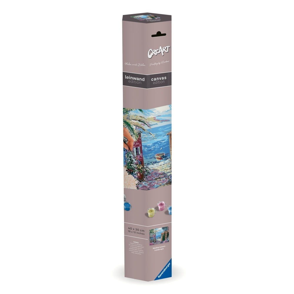 Ravensburger - CreArt pictura pe numere pentru adulti Tablou Canvas peisaj mediteranean - 1 | YEO