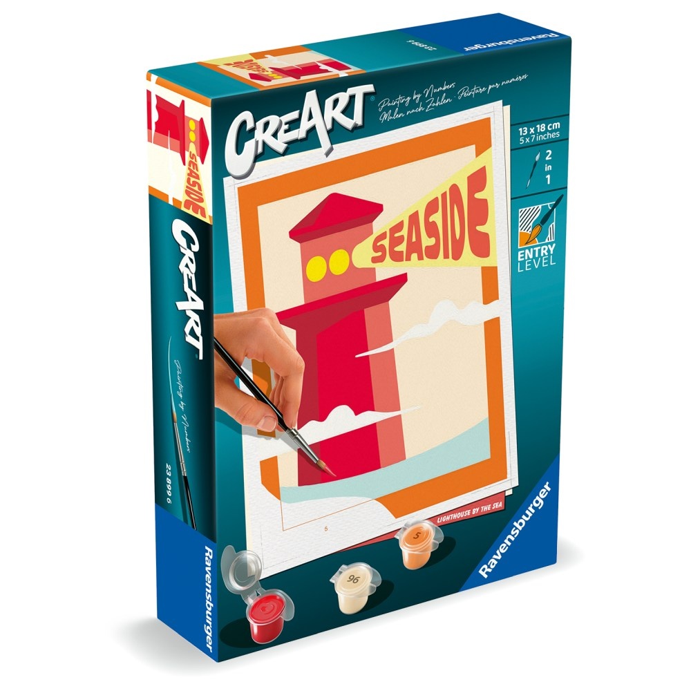 Ravensburger - CreArt pictura pe numere pentru copii far pe plaja - 1 | YEO