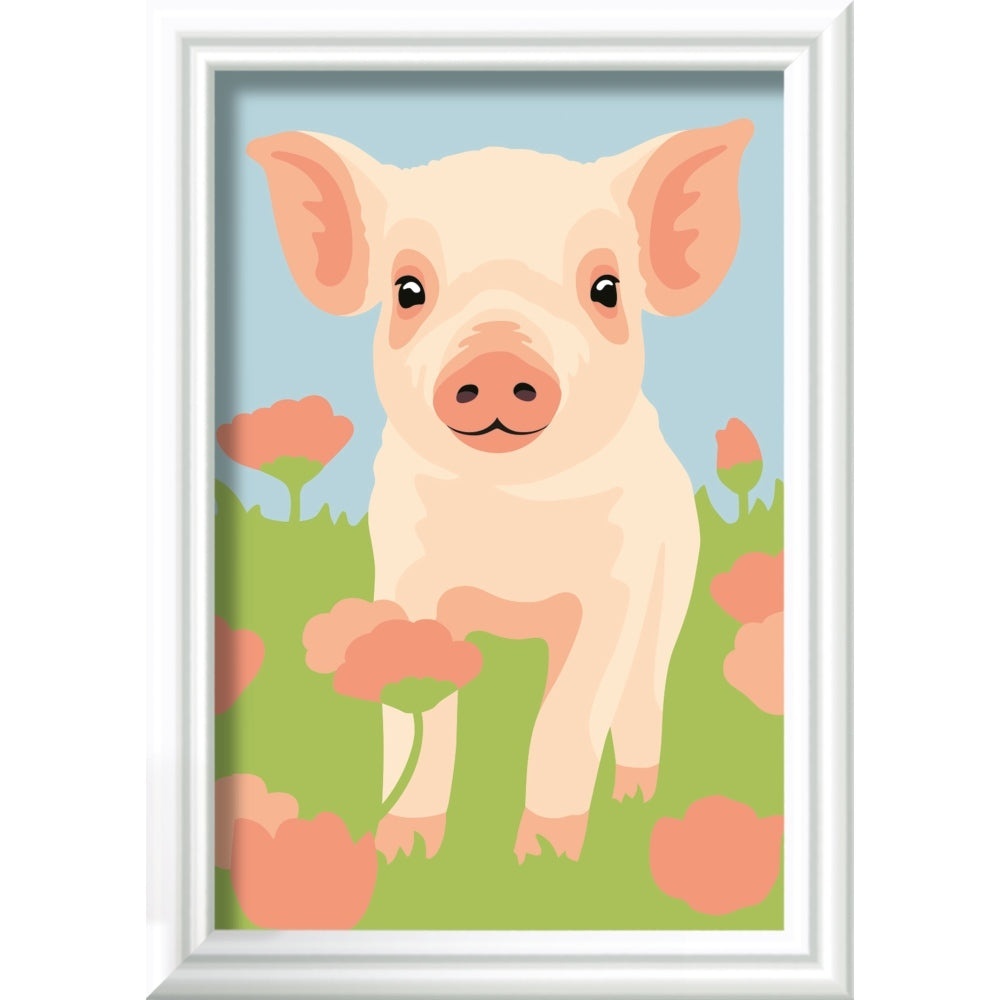Ravensburger - CreArt pictura pe numere pentru copii porcusor dragut - 2 | YEO