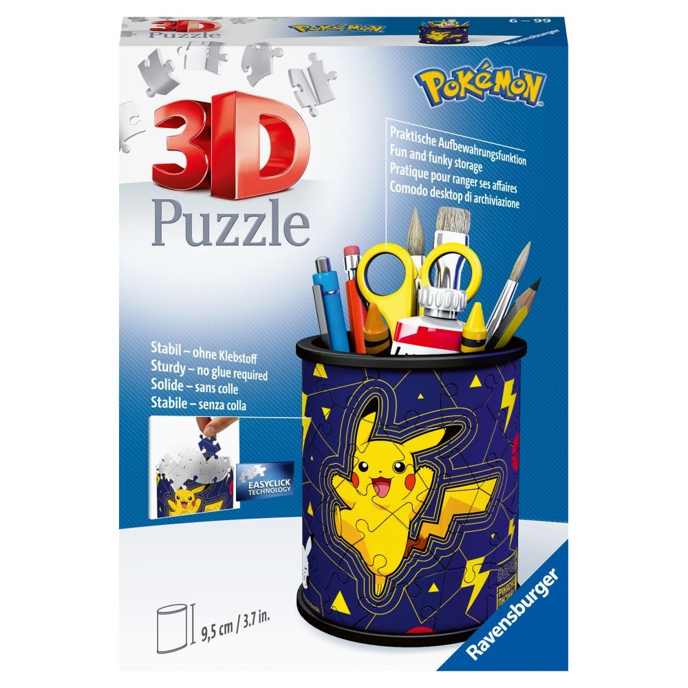 Ravensburger - Puzzle 3D suport pixuri Pokemon 54 piese - 1 | YEO