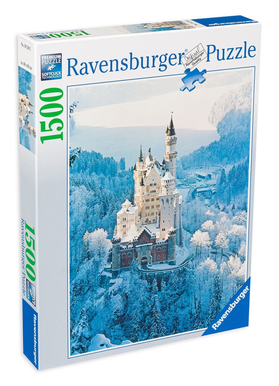 Ravensburger - Puzzle castelul Neuschwanstein iarna 1500 piese design nou