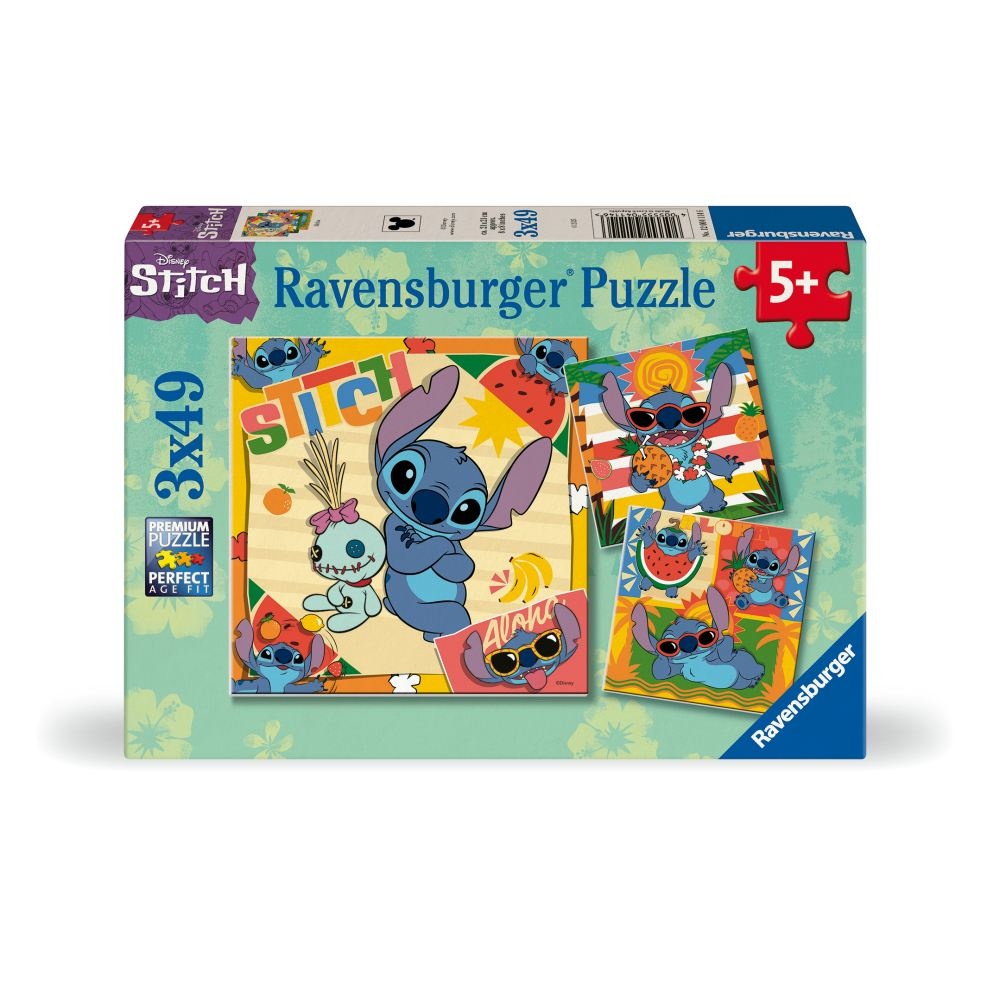 Ravensburger - Puzzle Disney Stitch 3x49 piese - 1 | YEO