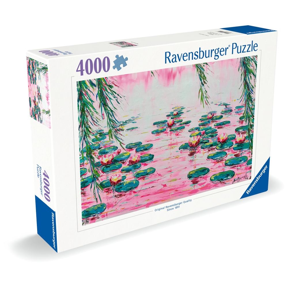 Ravensburger - Puzzle nuferi roz 4000 piese - 1 | YEO
