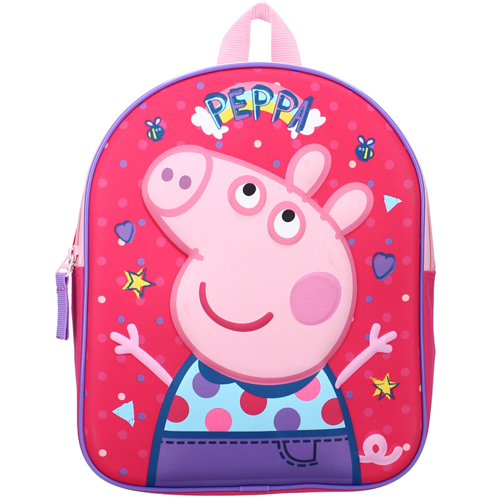 Rucsac 3D Peppa Pig Friends Around Town, 32x26x11 cm